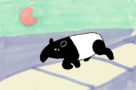 Анимация Тапир куда - то спешит