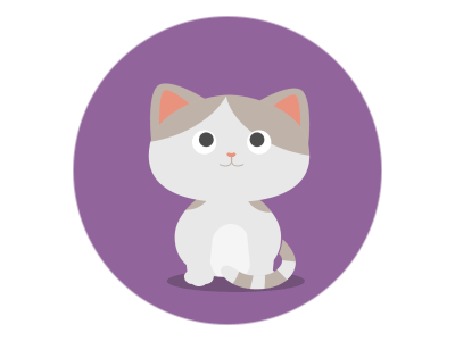 Анимация Серому коту сыпят сухой корм в миску (I am nuo nuo)