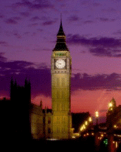 Анимация Гроза над вечерним Лондоном, Англия / London, England, гифка Гроза над вечерним Лондоном, Англия / London, England