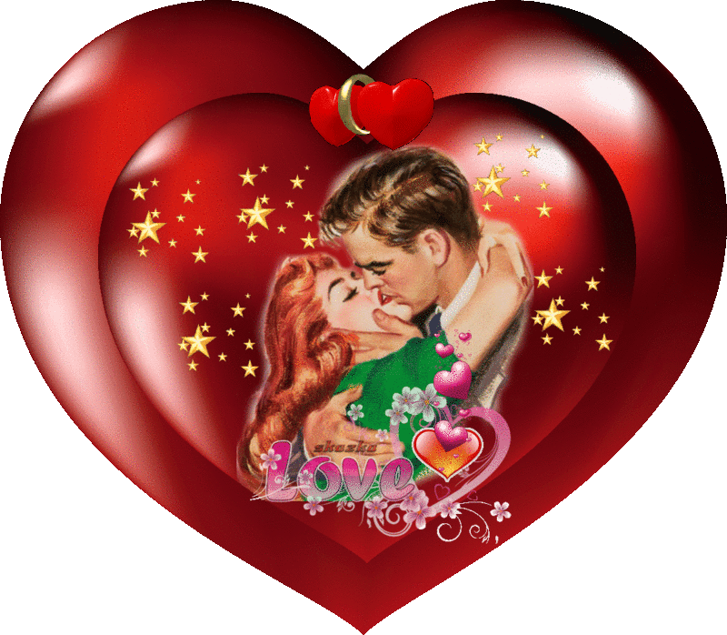 Анимация Мужчина и девушка целуются (Love), by skazka, гифка Мужчина и девушка целуются (Love), by skazka