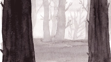 Анимация Мужчина с собакой прохаживается по парку, by Julia Razumova