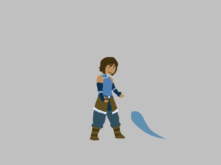 Анимация Korra / Корра из анимационного мультсериала The Legend of Korra / Легенда о Корре тренируется
