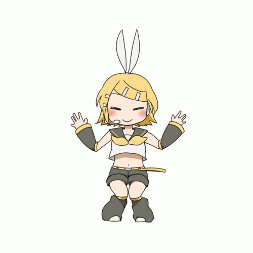 Анимация Vocaloid Kagamine Rin / Вокалоид Кагамине Рин, гифка Vocaloid Kagamine Rin / Вокалоид Кагамине Рин