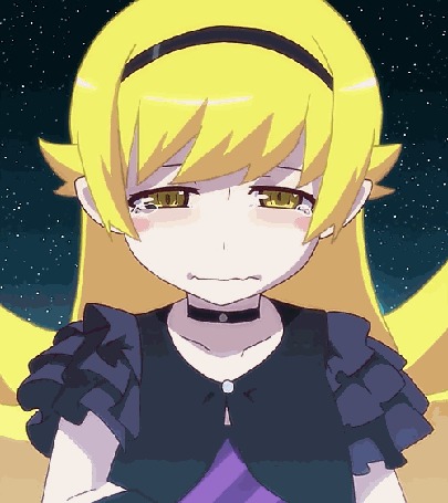 Анимация Oshino Shinobu / Осино Синобу из аниме Bakemonogatari / Истории монстров со слезами на глазах