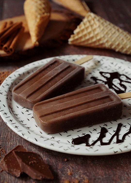 Анимация Шоколадное мороженое на блюде, by daria khoroshavina, гифка Шоколадное мороженое на блюде, by daria khoroshavina