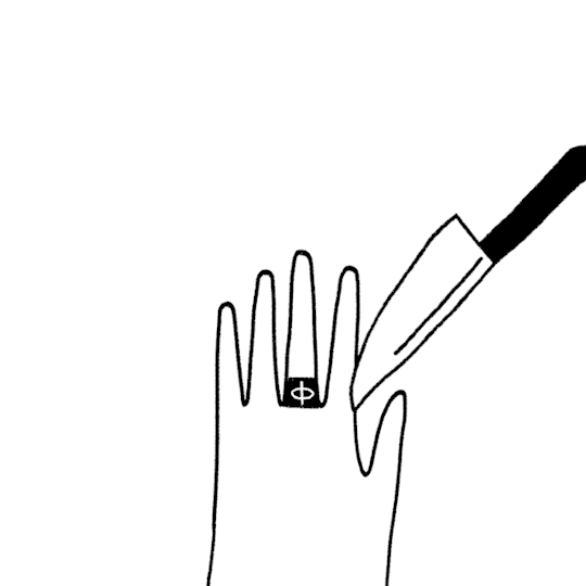 Анимация Нож подрезает пальцы руки, гифка Нож подрезает пальцы руки