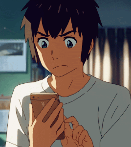 Гиф анимация Tachibana Taki / Тачибана Таки из аниме Kimi no Na wa / Твоеимя