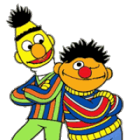 Анимация Bert and Ernie / Берт и Эрни строят рожицы (Super), гифка Bert and Ernie / Берт и Эрни строят рожицы (Super)
