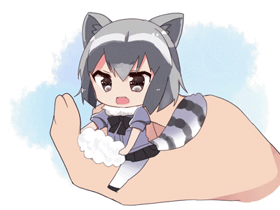 Анимация Araiguma / Енот-Полоскун из аниме Kemono Friends / Друзья-зверушки, гифка Araiguma / Енот-Полоскун из аниме Kemono Friends / Друзья-зверушки