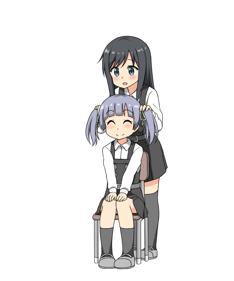 Анимация Asashio / Асашио и Kasumi / Касуми из манги Kantai Collection 4-koma Comic: Fubuki, Ganbarimasu!/Флотская коллекция: Енкома, гифка Asashio / Асашио и Kasumi / Касуми из манги Kantai Collection 4-koma Comic: Fubuki, Ganbarimasu!/Флотская коллекция: Енкома