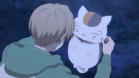 Анимация Natsume Takashi / Такаси Нацумэ и Nyanko-sensei / Нянко-сенсей из аниме Natsume’s Book of Friends / Natsume Yuujinchou / Тетрадь дружбы Нацумэ