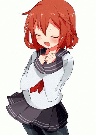 Анимация Ikazuchi / Иказучи из аниме Kantai Collection: KanColle / Флотская коллекция