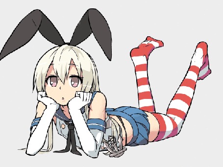 Анимация Shimakaze / Шимаказэ из аниме Kantai Collection: KanColle / Флотская коллекция