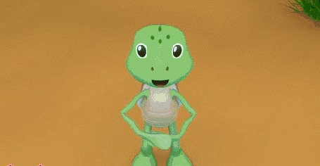 Анимация Лягушка задает тон и за ней танцуют дети и животные - панда, медведь и пингвин