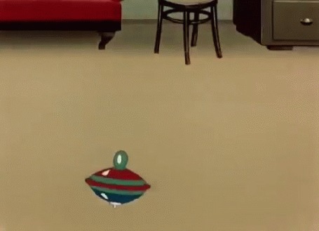 Анимация Убегающая юла, кадр из мультфильма Мойдодыр