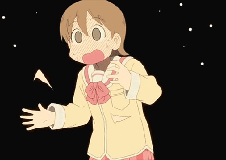 Анимация Yuuko Aioi / Юко Айой из аниме Nichijou / Мелочи жизни