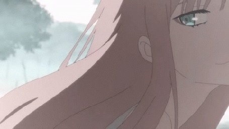 Анимация Загадочная девушка Zero Two / Зеро Ту из аниме Darling in the FranXX / Милый во Франкcе с рожками
