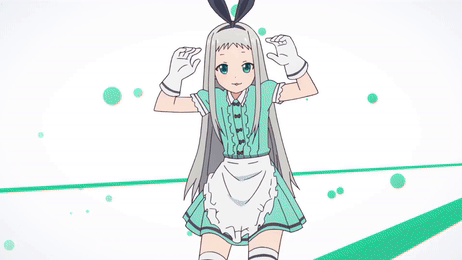 Анимация Hideri Kanzaki / Хидэри Кандзаки из аниме Blend S / Садистская смесь разводит руками в стороны, гифка Hideri Kanzaki / Хидэри Кандзаки из аниме Blend S / Садистская смесь разводит руками в стороны