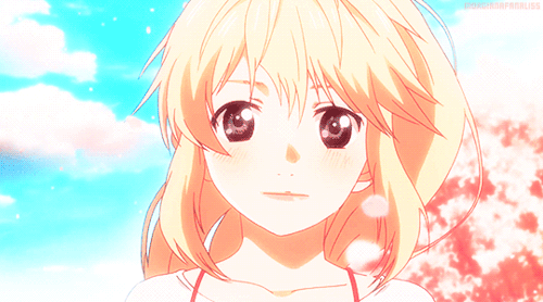 Анимация Kaori Miyazono / Каори Миязоно из аниме Shigatsu wa Kimi no Uso / Твоя апрельская ложь, гифка Kaori Miyazono / Каори Миязоно из аниме Shigatsu wa Kimi no Uso / Твоя апрельская ложь