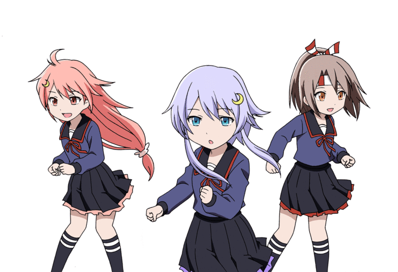 Анимация Uzuki / Узуки, Yayoi / Яей и Zuihou / Зуйхо из манги Kantai Collection 4-koma Comic: Fubuki, Ganbarimasu! Флотская коллекция: Енкома танцуют, гифка Uzuki / Узуки, Yayoi / Яей и Zuihou / Зуйхо из манги Kantai Collection 4-koma Comic: Fubuki, Ganbarimasu! Флотская коллекция: Енкома танцуют