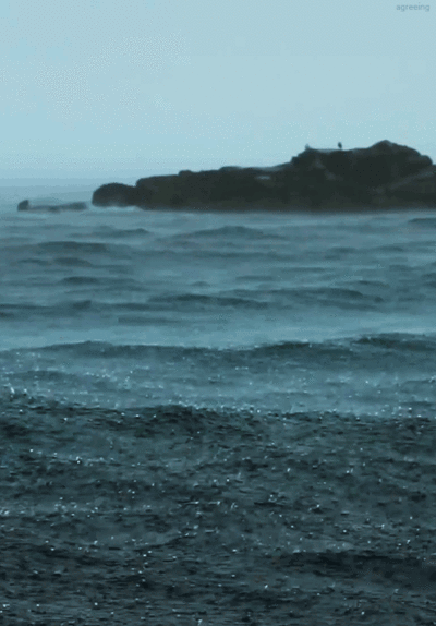 Анимация Ненастье на море, гифка Ненастье на море