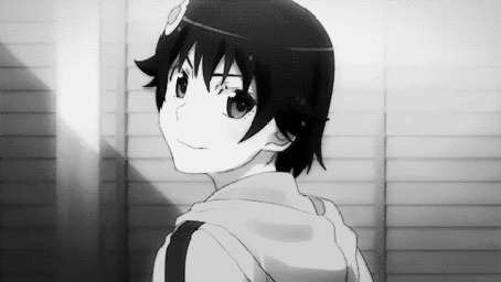 Анимация Karen Araragi / Карэн Арараги, Tsukihi Araragi / Цукихи Арараги, Mayoi Hachikuji / Маей Хатикудзи, Nadeko Sengoku / Надэко Сэнгоку, Tsubasa Hanekawa / Цубаса Ханэкава, Shinobu Oshino / Синобу Осино и Hitagi Senjougahara / Хитаги Сэндзегахара из аниме Nisemonogatari / Истории подделок