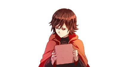 Анимация Ruby Rose / Руби Роуз из аниме RWBY / Красный, Белый, Черный, Желтый, by dishwasher1910