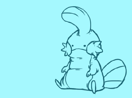 Анимация Mudkip / Мадкип из игры Pokemon Ruby, by kappadori