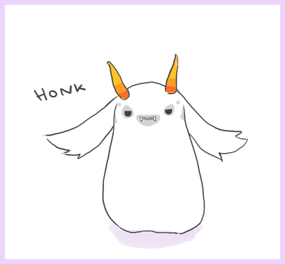 Анимация Кролик с рожками машет ушками и улетает (Honk - hoonk / Хлоп - хлоп), art by oranges-lemons, гифка Кролик с рожками машет ушками и улетает (Honk - hoonk / Хлоп - хлоп), art by oranges-lemons