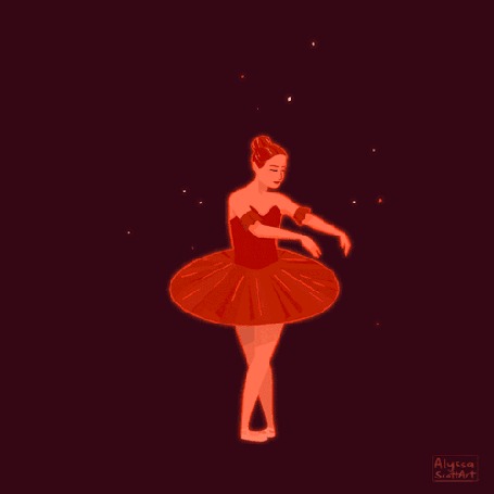 Анимация Танцующая балерина, art by Alyssa Scott