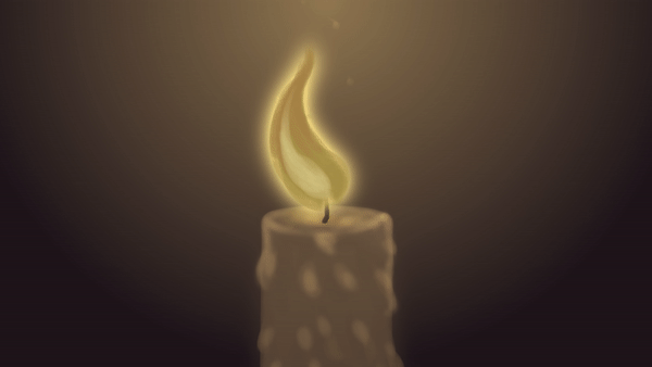 Анимация Огонь свечи качается в разные стороны, by Liphoeryx, гифка