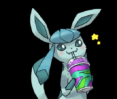 Анимация Glaceon / Гласеон из аниме Pokemon / Покемон, by darobs
