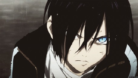 Анимация Yato / Ято из аниме Noragami / Бездомный бог под дождем