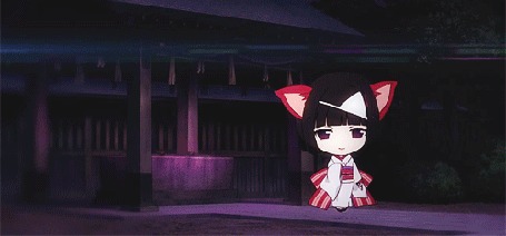 Анимация Rabou / Рабо и Нора / Nora из аниме Noragami / Бездомный бог с кошачьими ушками