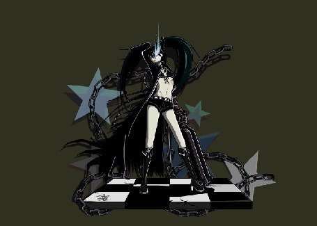 Анимация Темное отражение Mato Kuroi / Мато Курой из альтернативного мира аниме Black Rock Shooter / Стрелок с Черной Скалы, by Z-studios