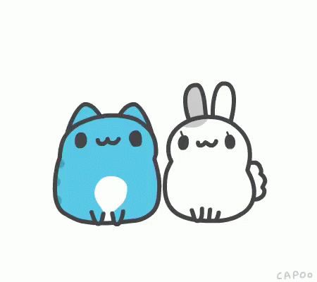 Анимация Бракованный котик / BugCat-Capoo / Жукокот целует в щечку своего друга белого кролика, от чего у того из носа начинается идти кровь, манга Бракованный котик / BugCat-Capoo / Mao Mao Chong Kabo, гифка Бракованный котик / BugCat-Capoo / Жукокот целует в щечку своего друга белого кролика, от чего у того из носа начинается идти кровь, манга Бракованный котик / BugCat-Capoo / Mao Mao Chong Kabo
