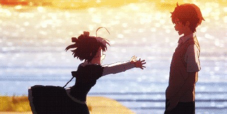 Анимация Рикка Таканаши / Rikka Takanashi и Юта Тогаши / Yuuta Togashi из аниме Чудачества любви не помеха! / Chuunibyou demo Koi ga Shitai!