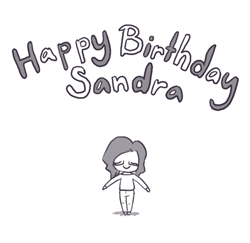 Анимация Девушка танцует и моргает глазами (Happy Birthday Sandra), by Ne-chi, гифка Девушка танцует и моргает глазами (Happy Birthday Sandra), by Ne-chi