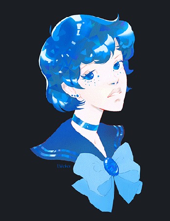 Анимация Ами Мизуно / Ami Mizuno / Sailor Mercury из аниме Красавица-воин Сейлор Мун / Bishoujo Senshi Sailor Moon