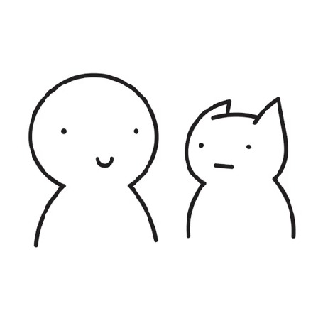 Анимация Кот бьет человека по лицу, by b i f n g