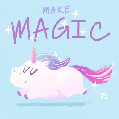 Анимация Бегущий единорог (Make magic / Делай магию), by Ryan Shaw