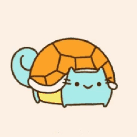 Анимация Squirtle / Сквиртл из аниме Pokemon / Покемон в стиле кота Пушина