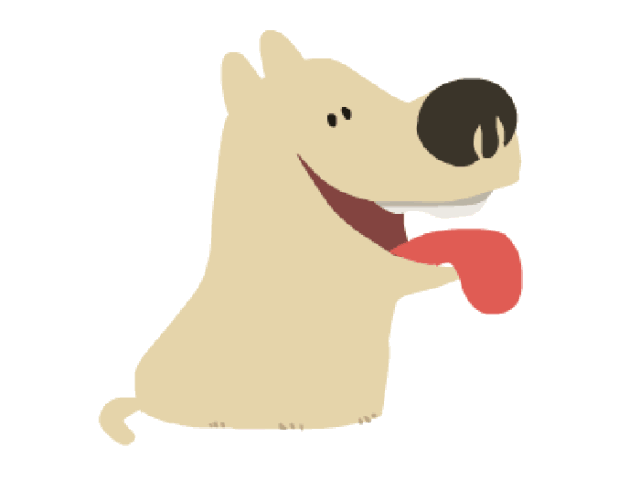 Анимация Собака с высунутым языком, гифка Собака с высунутым языком