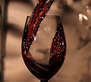 Анимация Красное вино наливают в бокал, гифка Красное вино наливают в бокал
