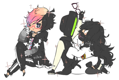 Анимация Чибики на белом фоне, by CuteNikeChan, гифка Чибики на белом фоне, by CuteNikeChan