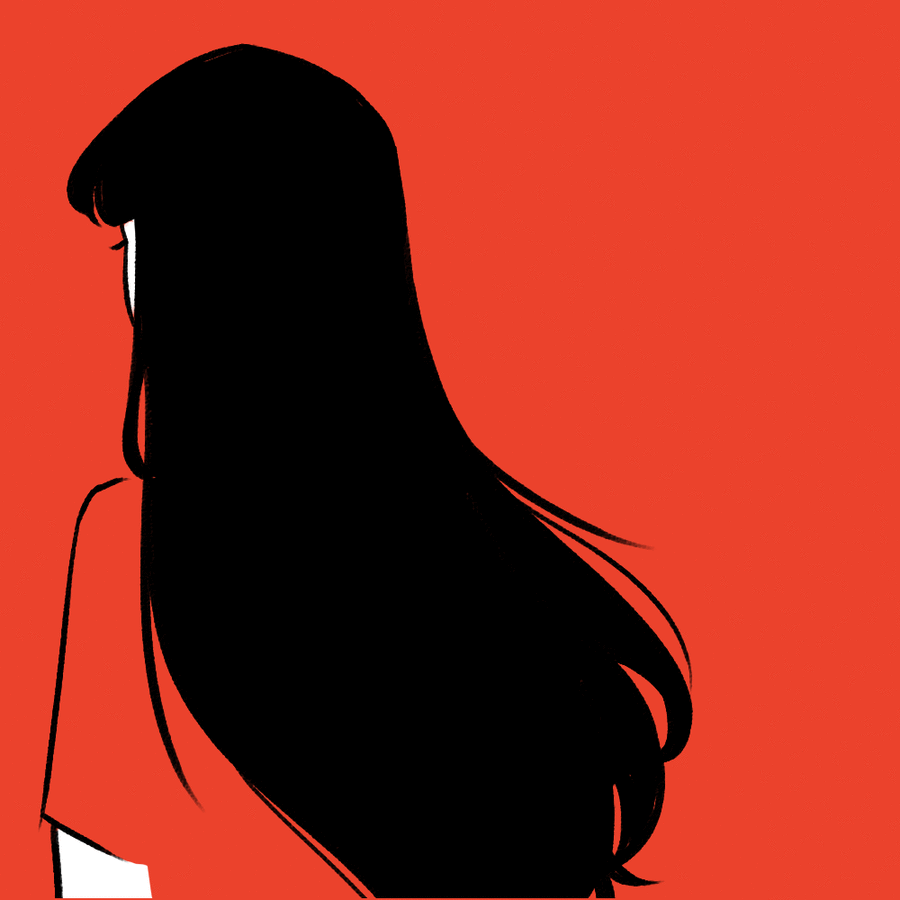 Анимация Девушка с длинными черными волосами, by Joey Navarro, гифка Девушка с длинными черными волосами, by Joey Navarro