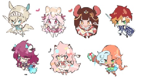Анимация Чибики на белом фоне, by CuteNikeChan