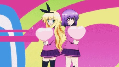 Анимация Mio Isurugi / Мио Исуруги и Arashiko Yuuno / Арасико Юно из аниме MM!/Молодые мазохисты!