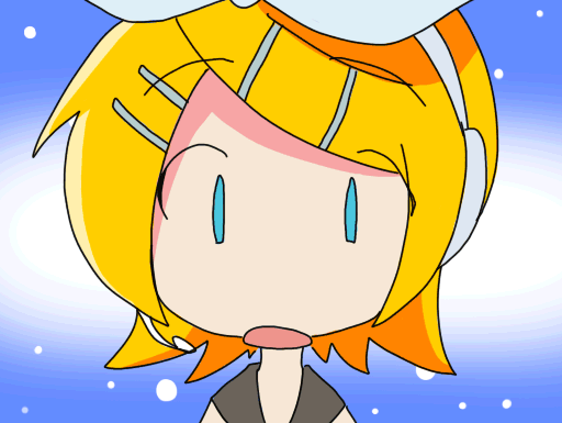 Анимация Смотрящая в стороны Vocaloid Kagamine Rin / Вокалоид Кагамине Рин, гифка Смотрящая в стороны Vocaloid Kagamine Rin / Вокалоид Кагамине Рин