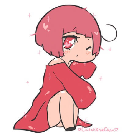 Анимация Чибик на белом фоне, by CuteNikeChan